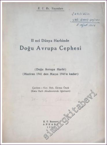 2 nci Dünya Harbinde Doğu Avrupa Cephesi ( Doğu Avrupa Harbi, Haziran 