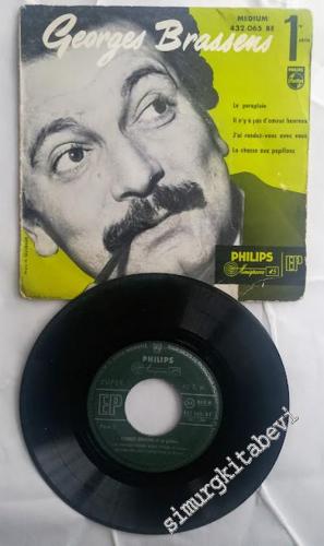 45 RPM SINGLE PLAK VINYL: Georges Brassens - Le Parapluie