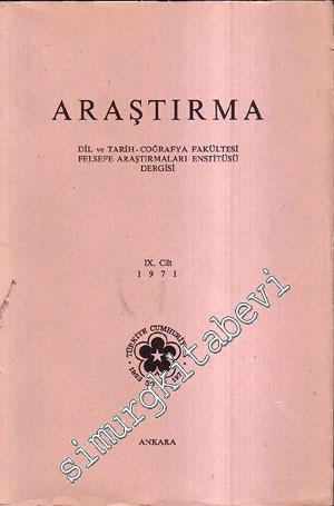 Araştırma, Dil ve Tarih - Coğrafya Fakültesi Felsefe Araştırmaları Ens