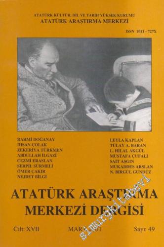 Atatürk Araştırma Merkezi Dergisi - 49 17 Mart