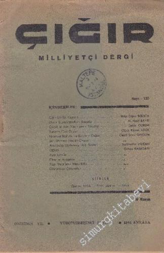 Çığır Milliyetçi Dergi - Sayı: 135 14 11 Şubat