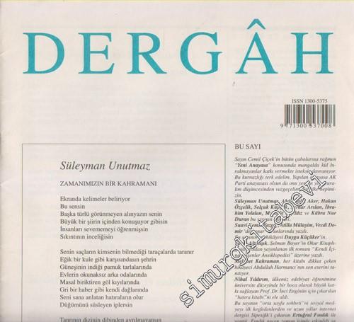 Dergâh: Aylık Edebiyat Sanat Kültür Dergisi - Sayı: 265, Mart 2012, Ci