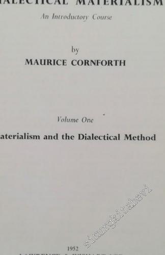 Dialectical Materialism: An Introductory Course - Volume One: Materyalism and the Dialectical Method - 1952