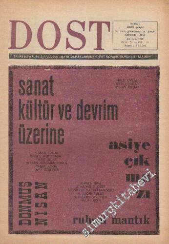 Dost Fikir ve Sanat Dergisi - Dosya: Sant Kültür ve Devrim Üzerine - S