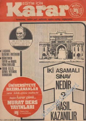 Eğitim İçin Karar Dergisi - Sayı: 5 1 Ocak