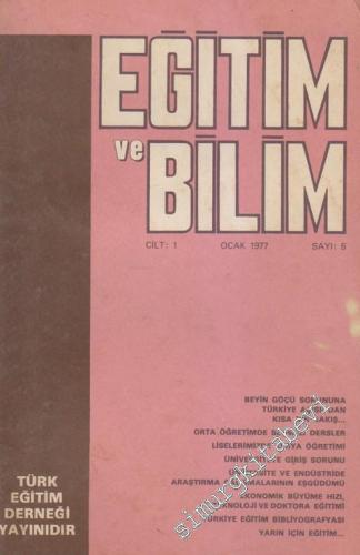 Eğitim ve Bilim - Sayı: 5 1 Ocak