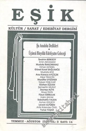 Eşik Kültür Sanat Edebiyat Dergisi - Sayı 14, Temmuz - Ağustos 1994