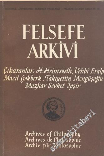 Felsefe Arkivi - Cilt: 3, Sayı: 2, Yıl: 1955