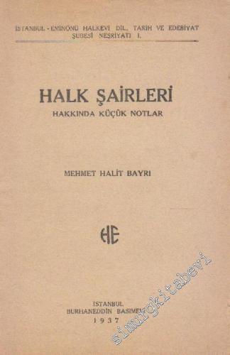 Halk Şairleri Hakkında Küçük Notlar