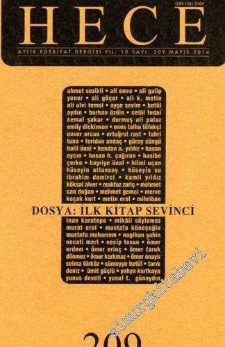 Hece Aylık Edebiyat Dergisi: Dosya: İlk Kitap Sevinci - Sayı: 209 18 M