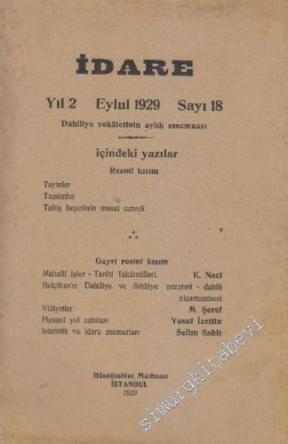 İdare Dergisi - Sayı: 18 2 Eylül