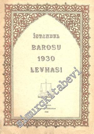 İstanbul Barosu 1930 Levhası