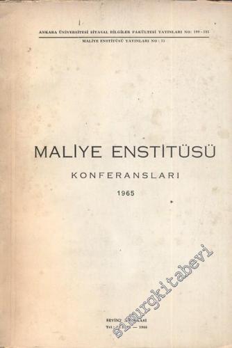 Maliye Enstitüsü Konferansları 1965