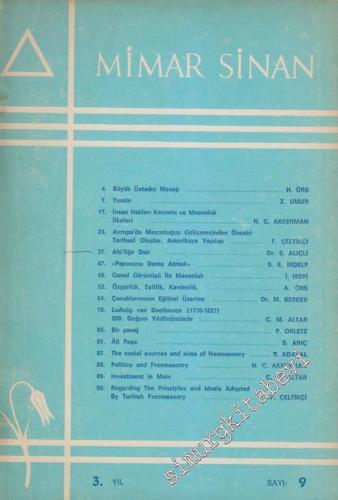 Mimar Sinan Dergisi - Sayı: 9, Yıl: 3