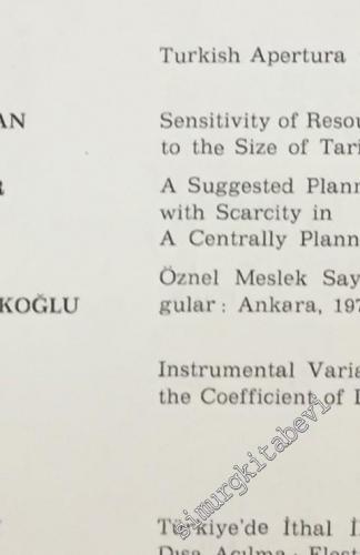 ODTÜ Gelişme Dergisi - METU Studies in Development - Sayı: 3 / 4 Cilt: