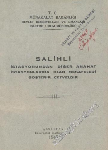 Salihli İstasyonundan Diğer Anahat İstasyonlarına Olan Mesafeleri Göst