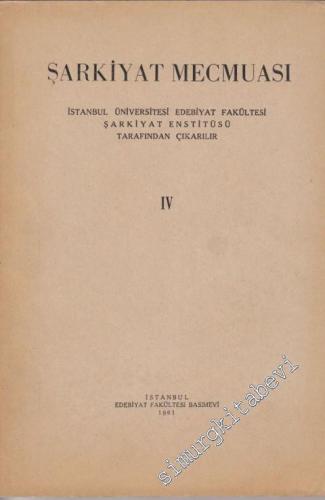 Şarkiyat Mecmuası - Sayı: 4, 1961