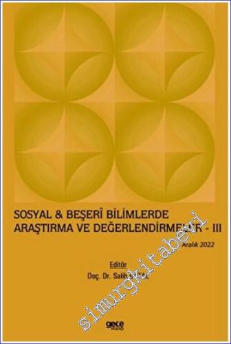 Sosyal ve Beşeri Bilimlerde Araştırma ve Değerlendirmeler 3 (Aralık 20