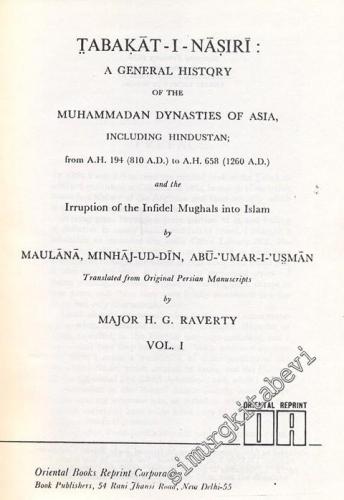 Tabakat-ı-Nasırı - A General History of the Muhammadan Dynasties of As