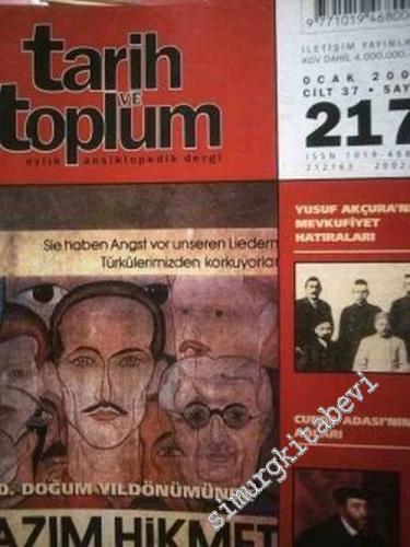 Tarih ve Toplum Aylık Ansiklopedik Dergi - Sayı: 217, Ocak 2002