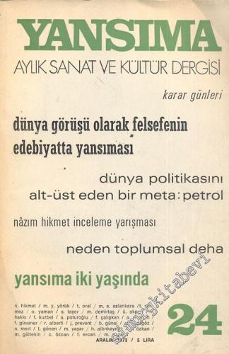 Yansıma Aylık Sanat ve Kültür Dergisi - Sayı 24, Aralık 1973