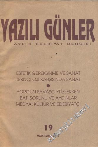 Yazılı Günler - Aylık Edebiyat Dergisi - Sayı: 19, Ocak - Şubat 1993