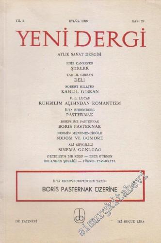 Yeni Dergi Aylık Sanat Dergisi : Boris Pasternak Üzerine - Sayı; 24 2 