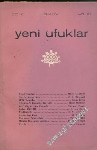 Yeni Ufuklar Aylık Sanat Fikir Dergisi - Sayı: 173, Ekim 1966