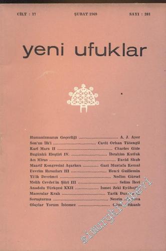 Yeni Ufuklar Aylık Sanat Fikir Dergisi - Sayı: 201, Şubat 1969