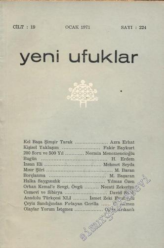 Yeni Ufuklar Aylık Sanat Fikir Dergisi - Sayı: 224, Ocak 1971